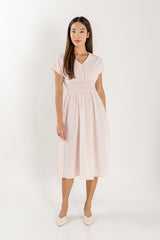 Ayliana Smocked Dress in Light Pink