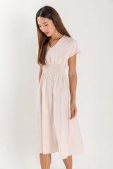 Ayliana Smocked Dress in Light Pink