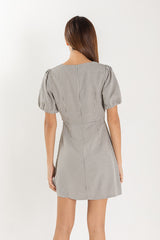 Lia Puff Sleeve Dress in Black