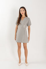 Lia Puff Sleeve Dress in Black