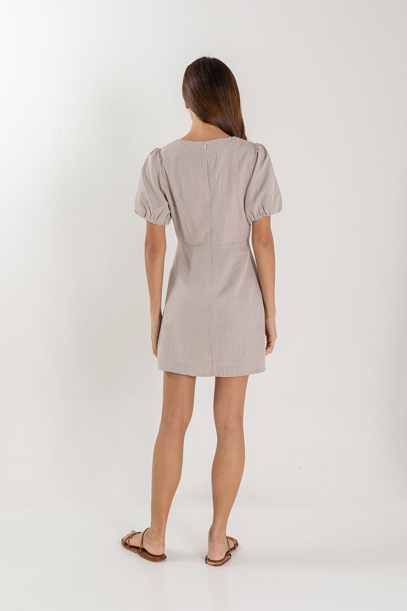 Lia Puff Sleeve Dress in Lilac