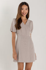 Lia Puff Sleeve Dress in Lilac