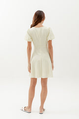 Sherry Puff Sleeve Dress in Yellow