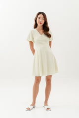 Sherry Puff Sleeve Dress in Yellow
