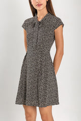 Annabelle Patterned Dress in Black