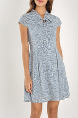 Annabelle Patterned Dress in Blue