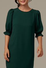 Roxian Puffy Dress in Emerald