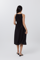 Hannah Ruched Dress in Black