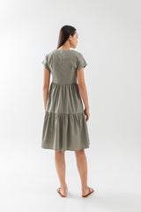 Jolene Tiered Dress in Green