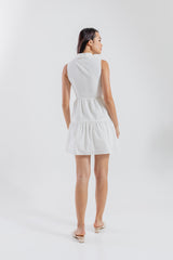 Alisha Tiered Dress in White
