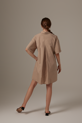 Breanna Shirt Dress in Khaki