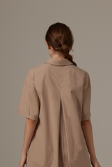 Breanna Shirt Dress in Khaki