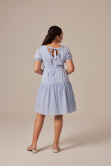 Lilian Tiered Dress in Baby Blue
