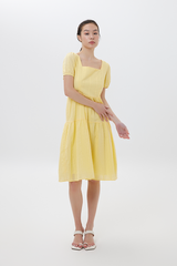 Lilian Tiered Dress in Butter