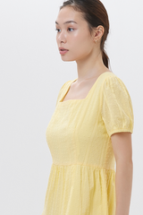 Lilian Tiered Dress in Butter