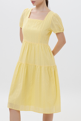 Lilian Tiered Dress in Butter