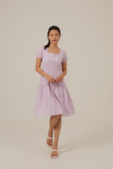 Lilian Tiered Dress in Lavender