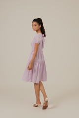 Lilian Tiered Dress in Lavender