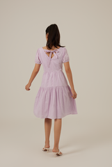 Lilian Tiered Dress in Lavender