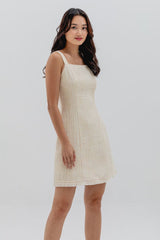 Alexis Square Neck Dress in Daffodil