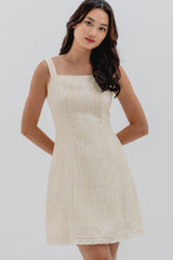 Alexis Square Neck Dress in Daffodil