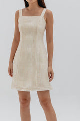 Alexis Square Neck Dress in Daffodil