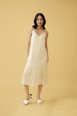 Miki Dropwaist Dress in Cream