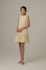 Marley Ruffled Dress in Daffodil