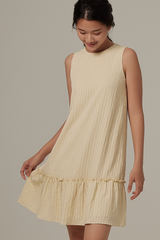 Marley Ruffled Dress in Daffodil