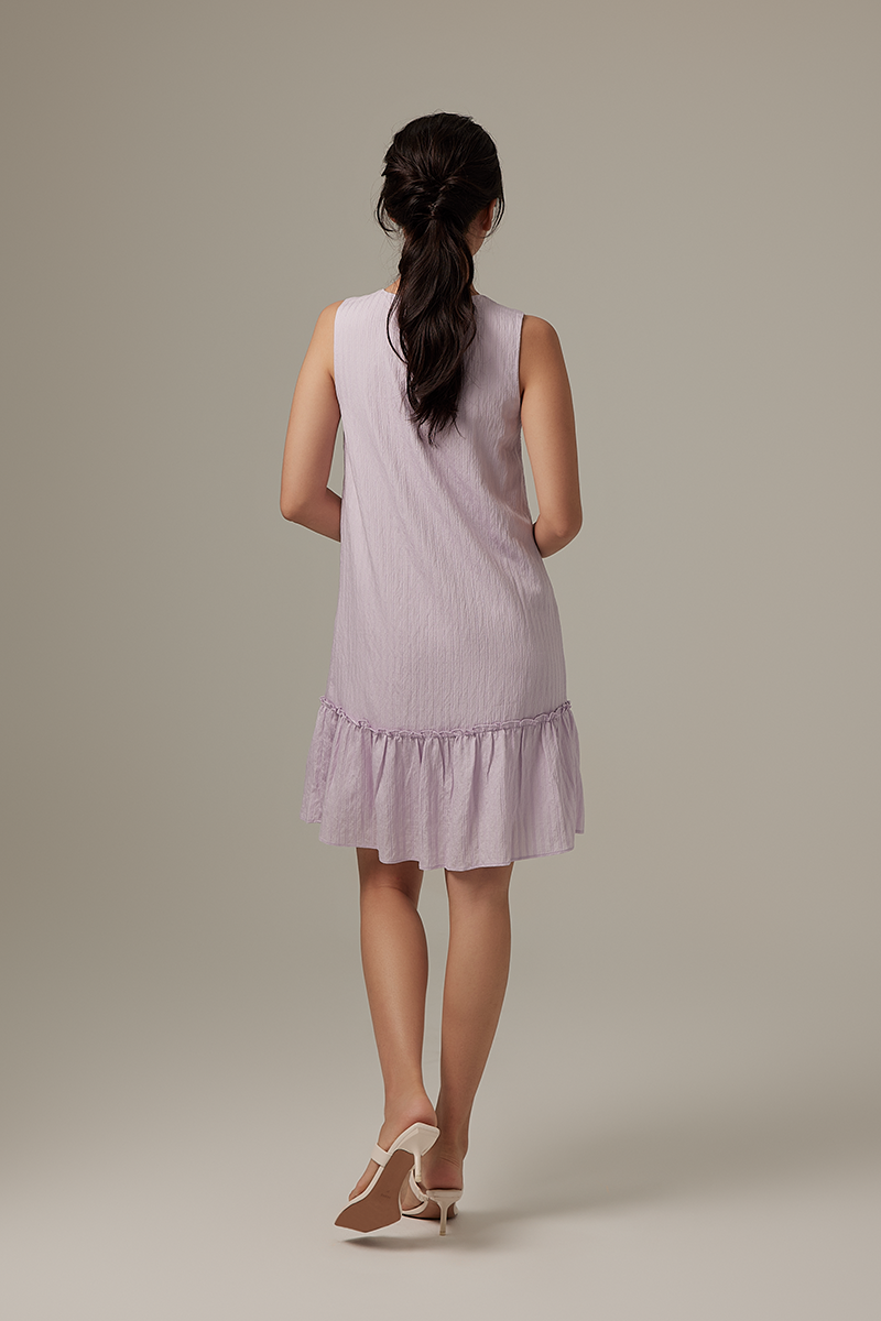 Marley Ruffled Dress in Lilac