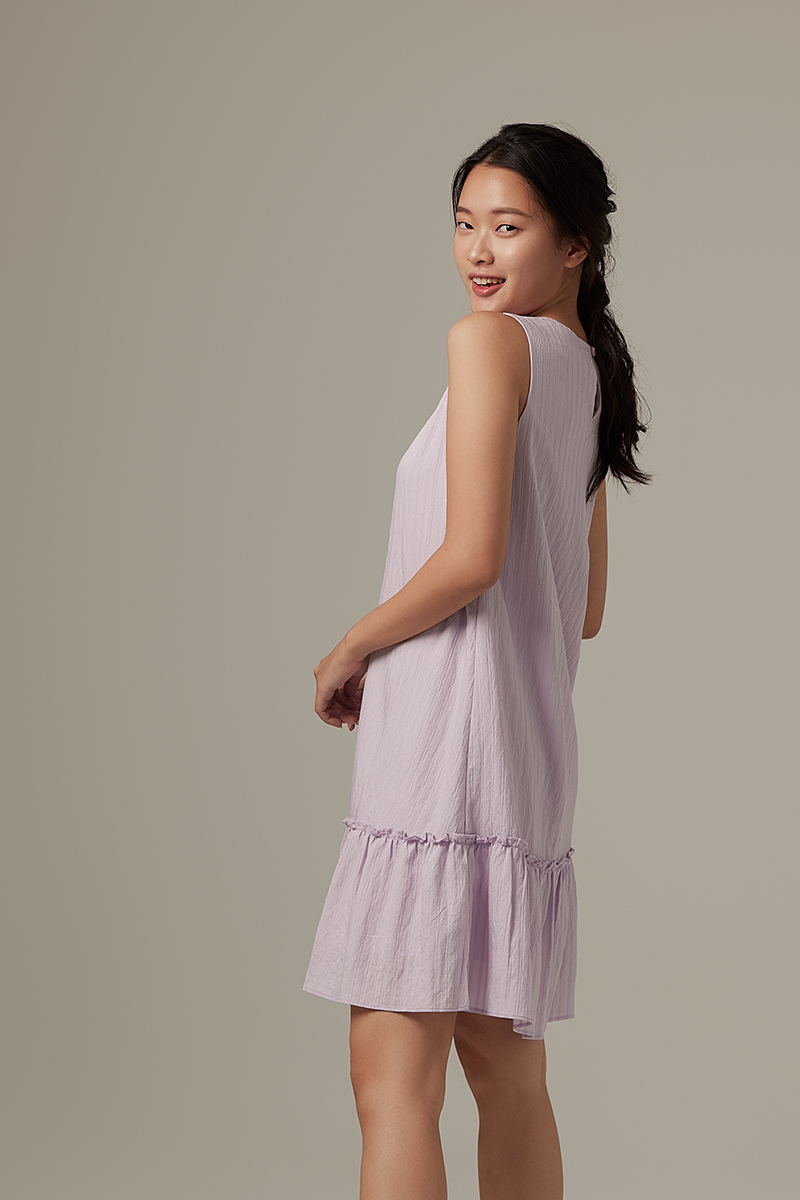 Marley Ruffled Dress in Lilac