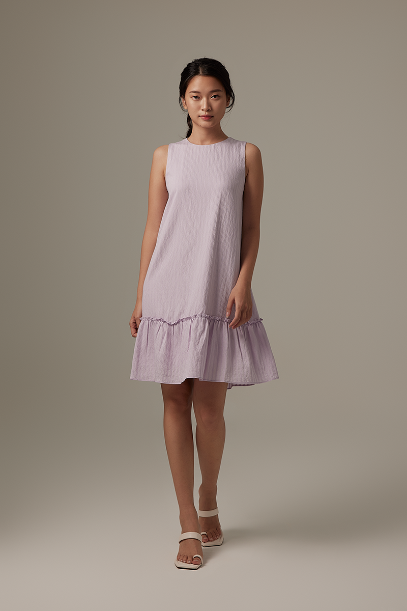 Marley Ruffled Dress in Lilac
