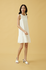 Marley Ruffled Dress in White