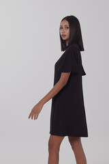 Macey Bell Sleeve Dress in Black