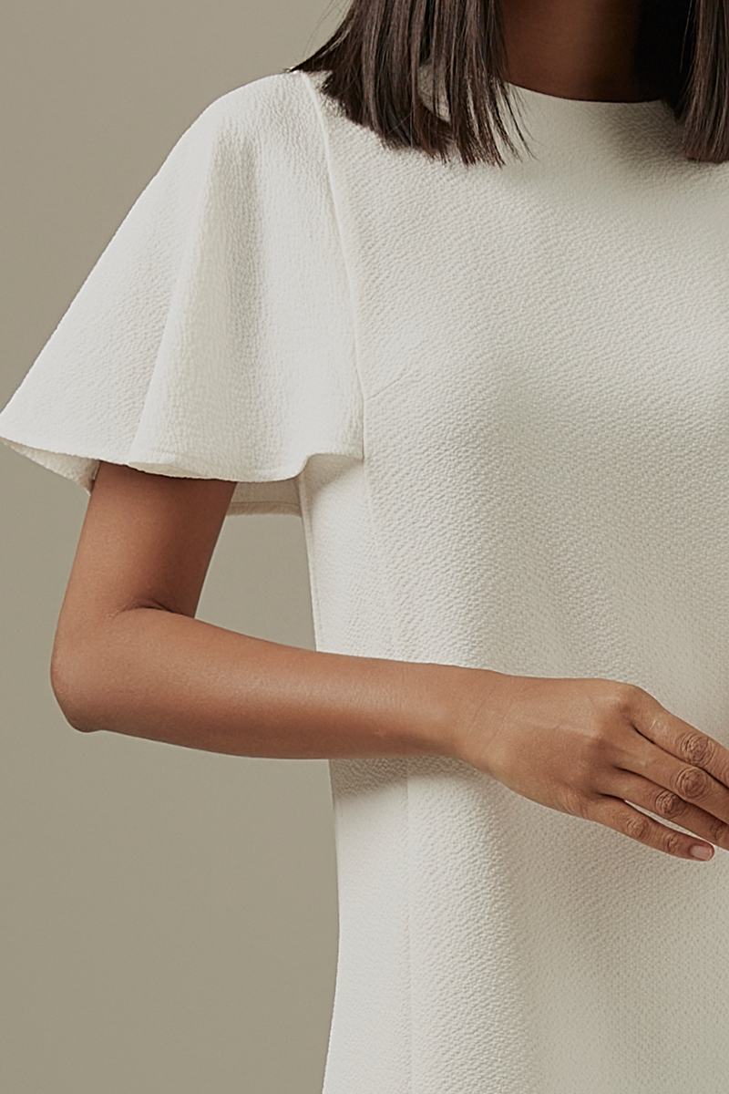 Macey Bell Sleeve Dress in White