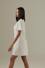 Macey Bell Sleeve Dress in White