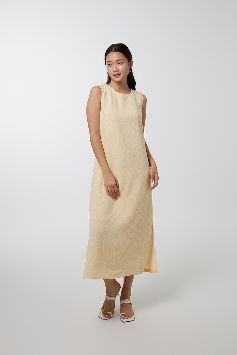 Branwen Basic Midi Dress in Daffodil