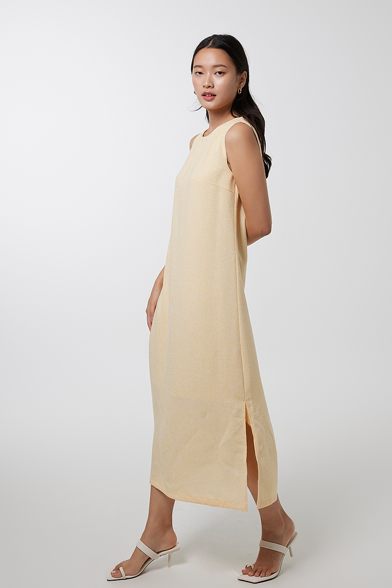 Branwen Basic Midi Dress in Daffodil