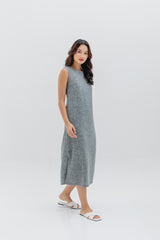 Branwen Basic Midi Dress in Grey