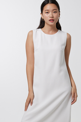 Branwen Basic Midi Dress in White