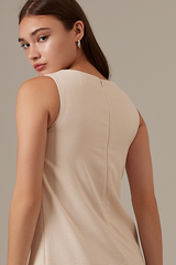 Megan Shift Dress in Beige
