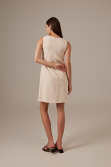 Megan Shift Dress in Beige