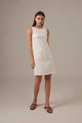 Megan Shift Dress in White