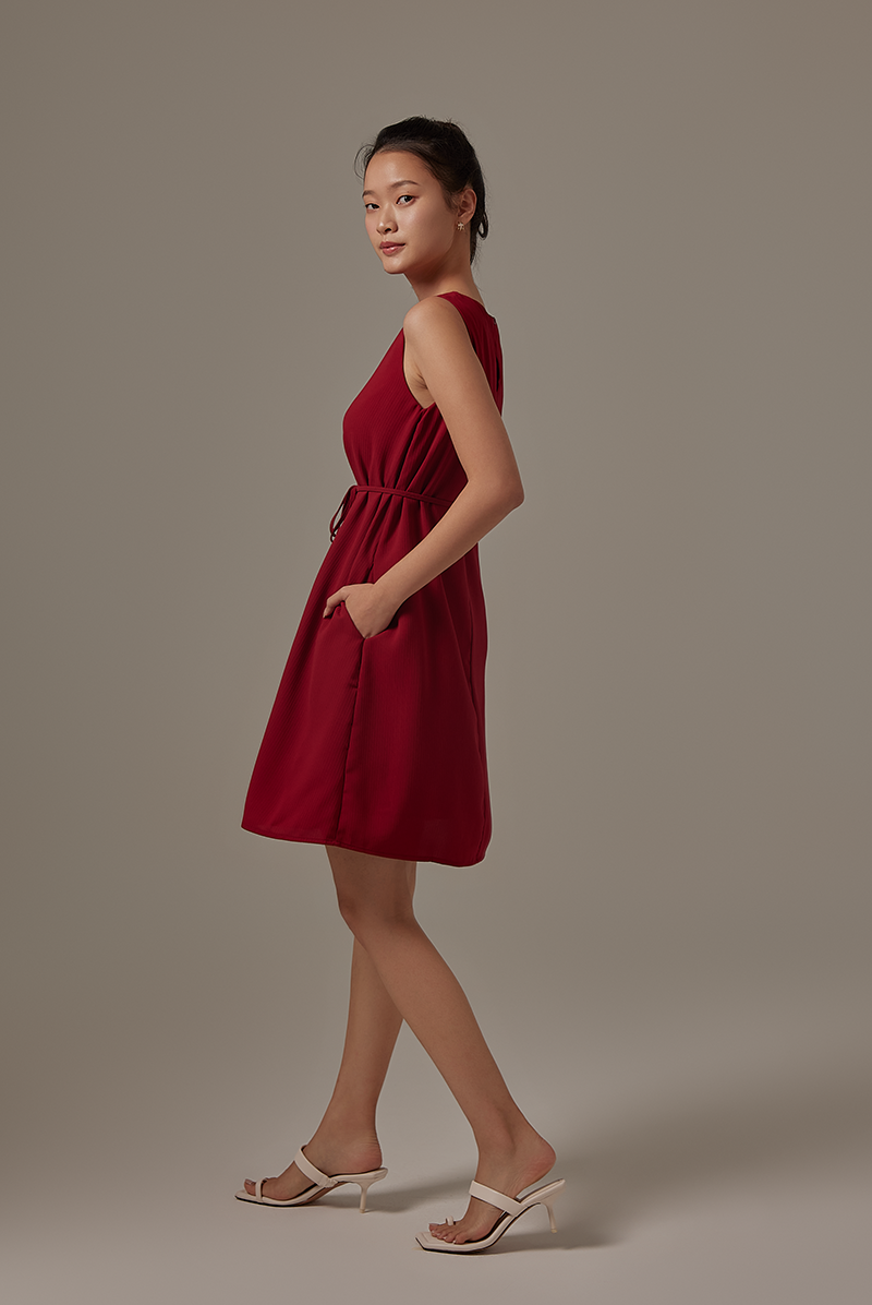 Lindy Swing Dress in Burgundy