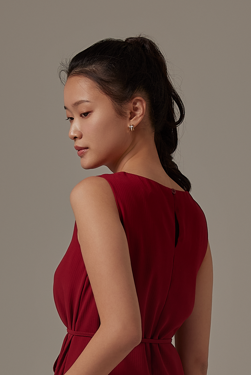 Lindy Swing Dress in Burgundy
