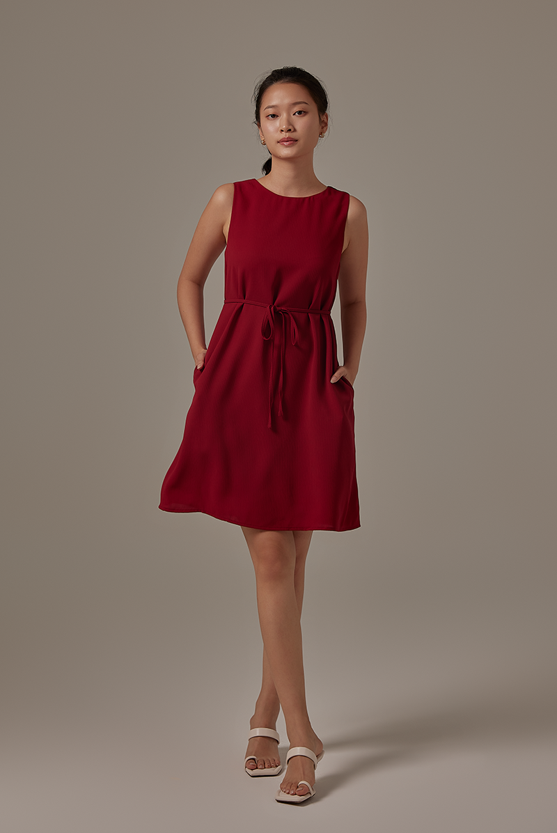 Lindy Swing Dress in Burgundy