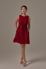Lindy Swing Dress in Burgundy