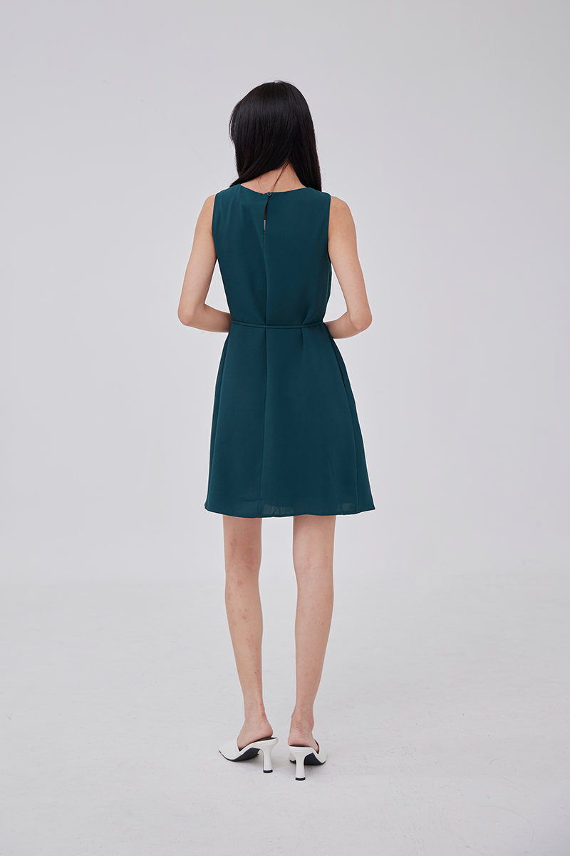 Lindy Swing Dress in Emerald