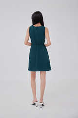 Lindy Swing Dress in Emerald