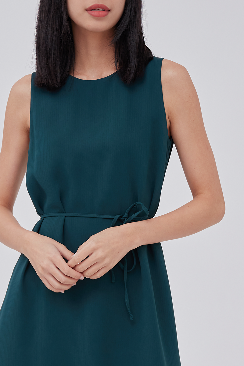 Lindy Swing Dress in Emerald
